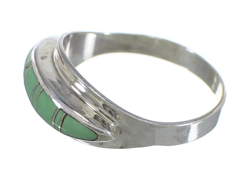 Turquoise Genuine Sterling Silver Southwestern Ring Size 5 QX84218
